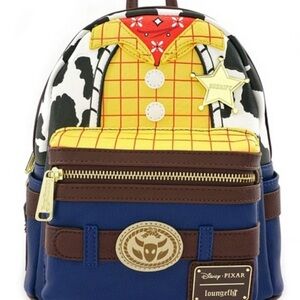 Loungefly Woody Inspired Backpack - Blue, Yellow, Brown